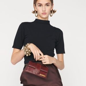JACQUEMUS brown la montagne le bambino clutch SOLD OUT on website